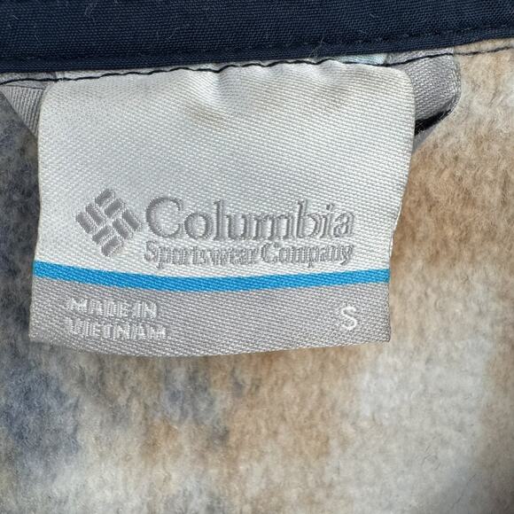 Columbia Jacket Womens Small Pink Brown Plaid Fleece Shacket Outdoors Pockets - Picture 8 of 12